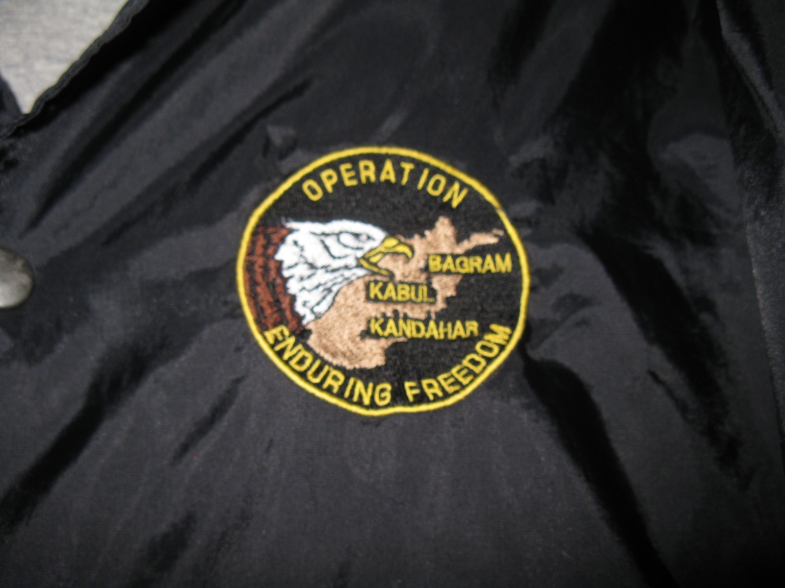 Operation Enduring Freedom Jacket lrg Bagram-Kabul-Kandahar