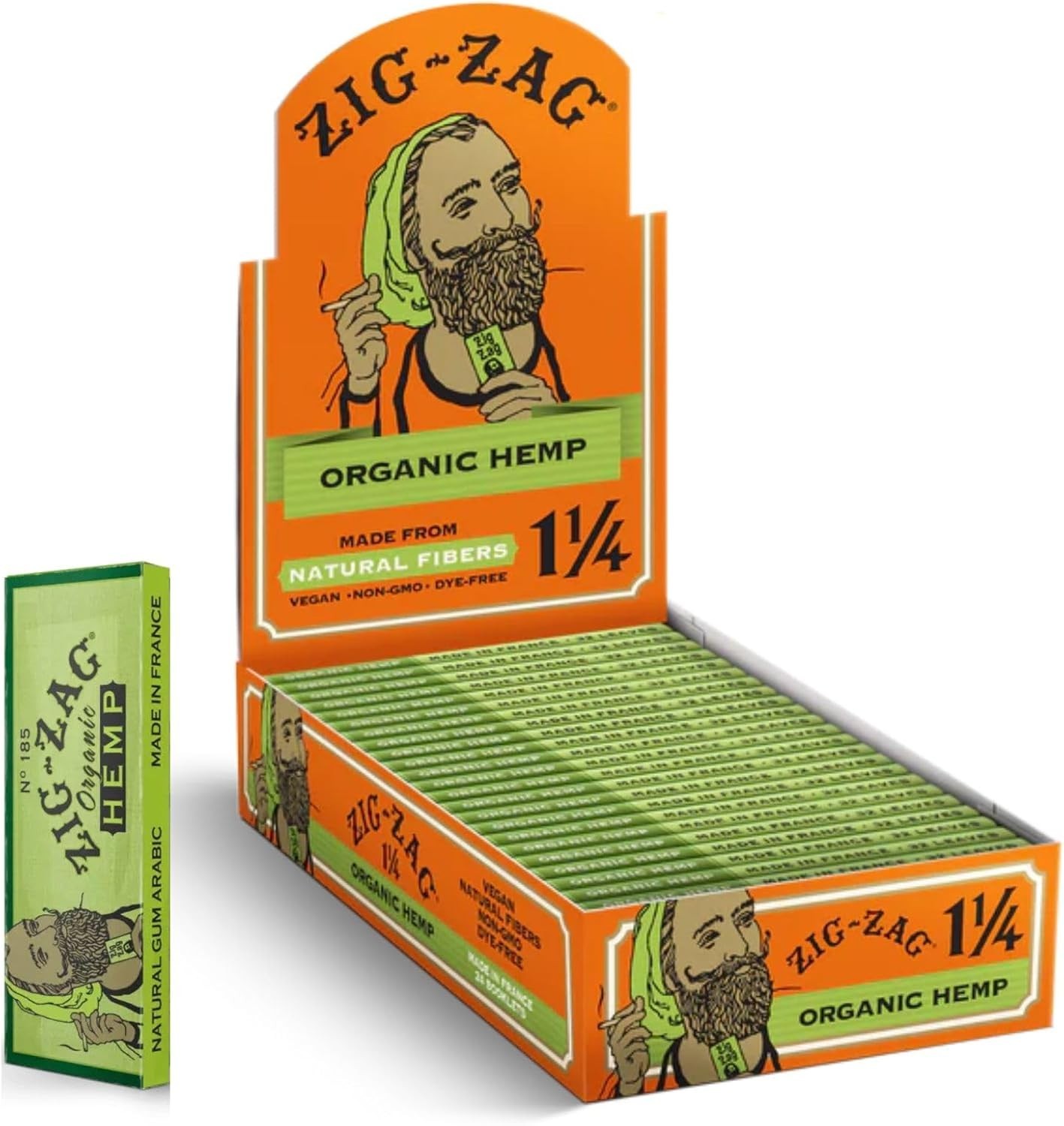 ZIG-ZAG Hemp Rolling Papers 1¼ Size (24 Booklets) – 50 24 Count (Pack of 1)