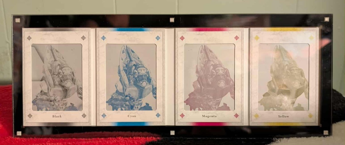 Halo Printing Plate Booklet Magnetic Trading Card Holder Wall Display Case