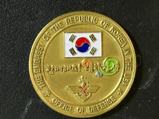 EMBASSY OF THE REPUBLIC OF KOREA TO THE USA DEFENSE ATTACHE CHALLENGE COIN