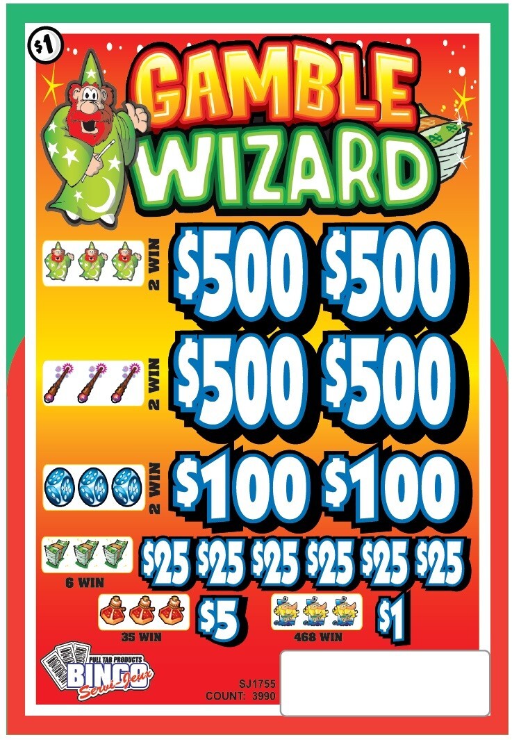 NEW pull tickets GAMBLE WIZARD – Instant Tabs