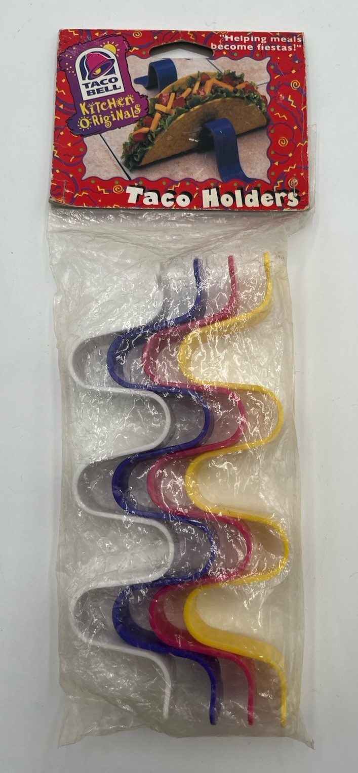 Set of 4 Vintage 1998 Taco Bell Branded Taco Holders NOS NEW