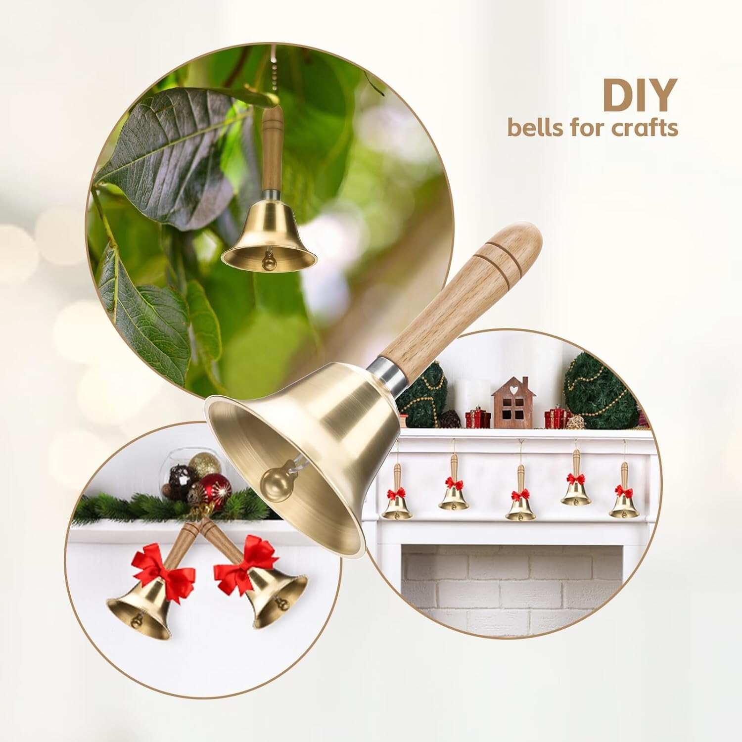 Super Loud Hand Bell – Solid Brass Call Bell for Elderly at Home