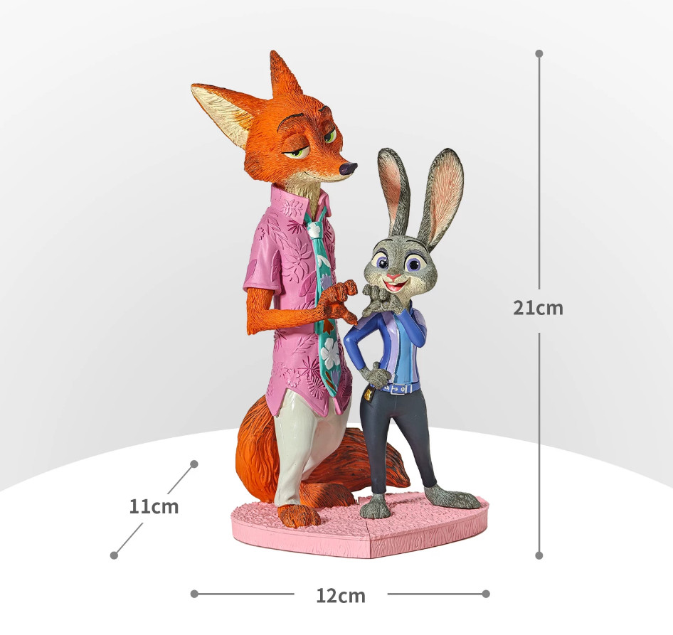 Authentic Shanghai Disney Zootopia Nick Wilde Judy Hopps Formal Dress Figure