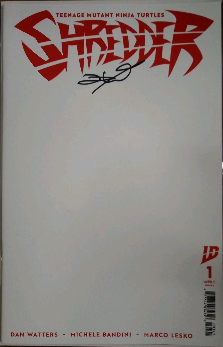 Teenage Mutant Ninja Turtles Shredder #1 Blank SIGNED BY Dan Watters w/COA