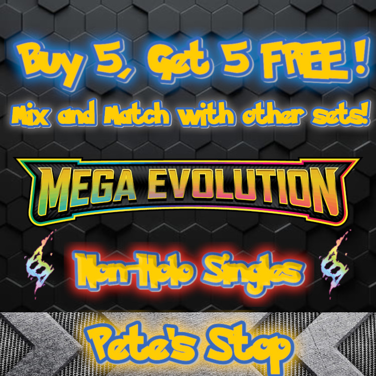 Pokemon Cards – Mega Evolution: Base Set -Non-Holo Singles – BUY 5 GET 5 FREE!