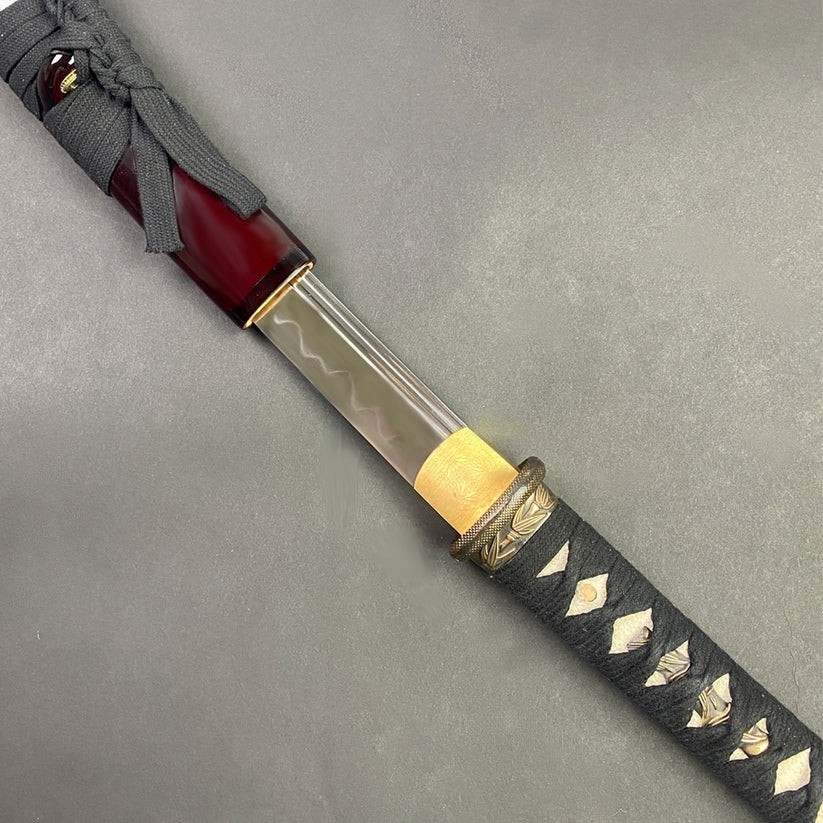 Musashi Bamboo “Fast Cutter” Lightweight Hand Forged Burgundy Katana Sword