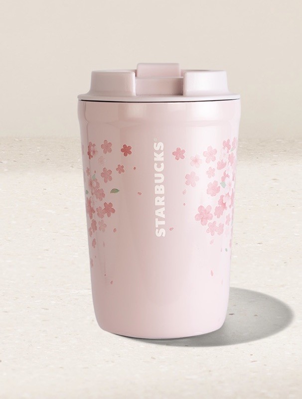 Starbucks Sakura Cherry Blossoms 12oz Tumbler Spring 2026 Pink Stainless Steel