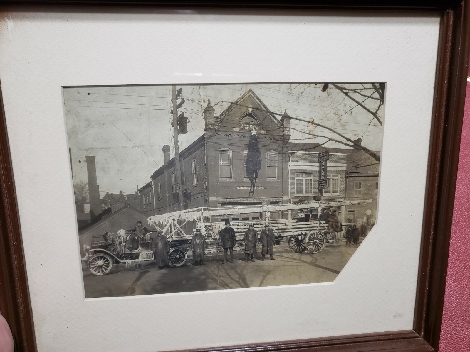 19th century Pennsylvania Firefighters & Truck photo Lehigh Valley Bethlehem