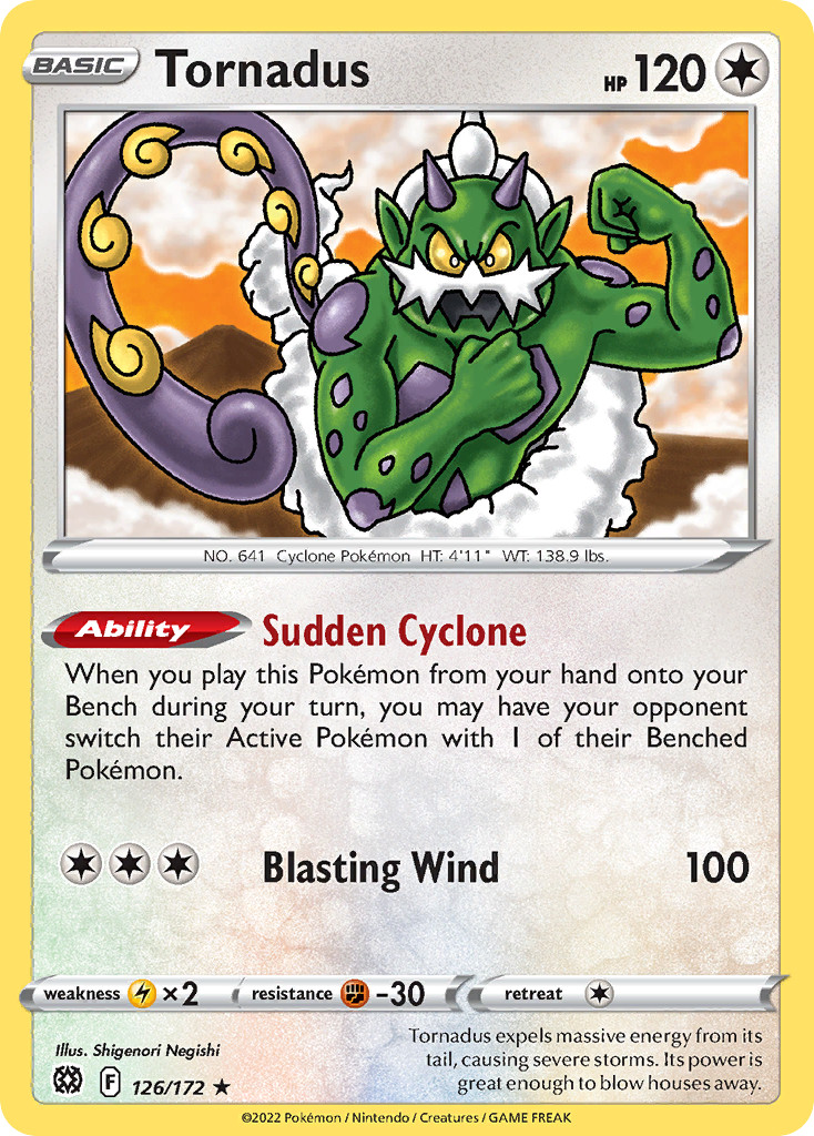 🔥 TORNADUS 126/172 BRILLIANT STARS RARE POKEMON NM/M NEGISHI 🔥