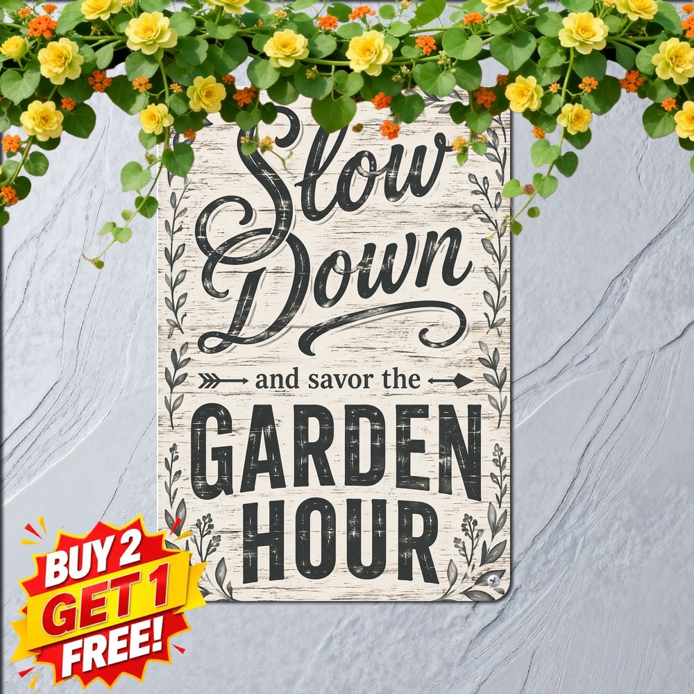 Outdoor Patio Hanging Signboard Vintage Style Aluminum Garden Yard Metal Plaque