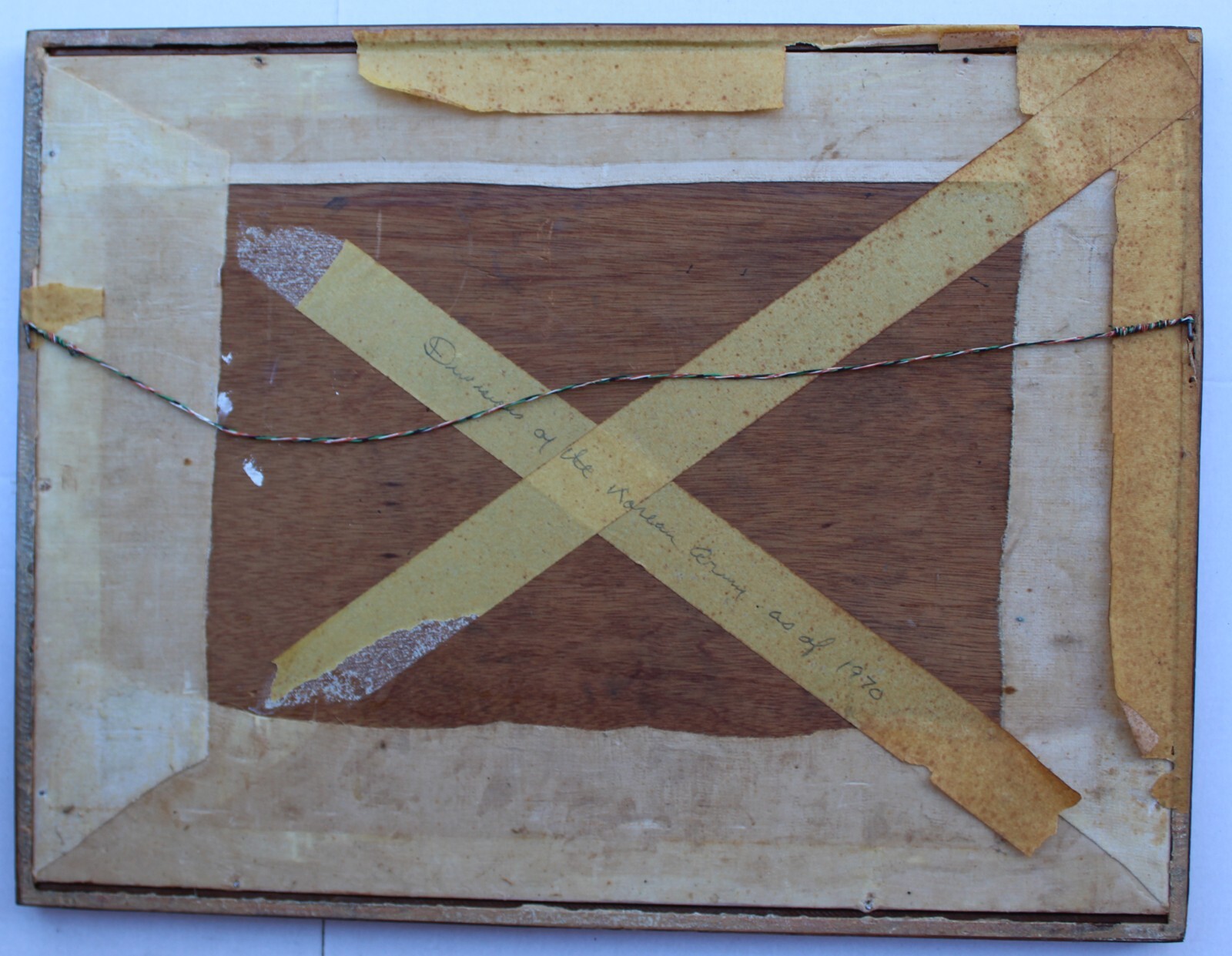 23 REPUBLIC OF KOREA (ROK) DIVISION PATCHES MOUNTED IN A FRAME