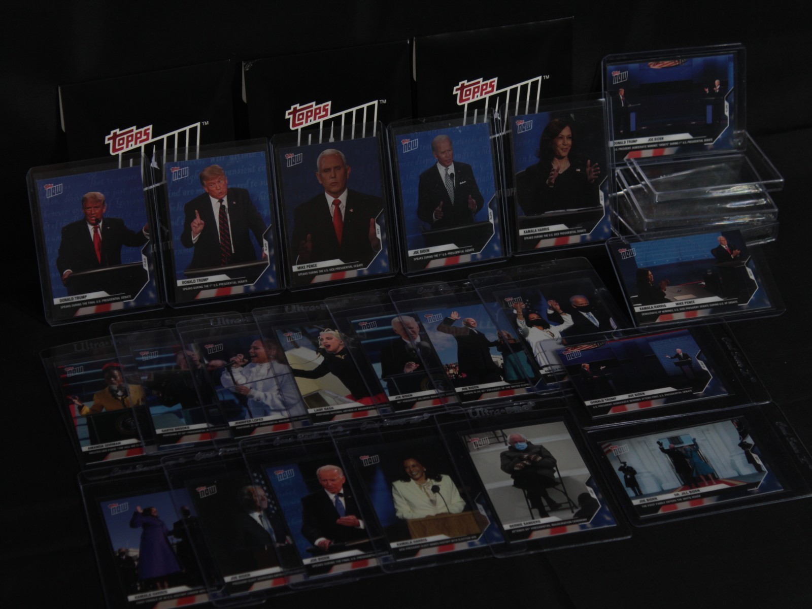 Topps Now Election 2020 COMPLETE SET (21 Cards) Trump Biden Pence Harris Sanders