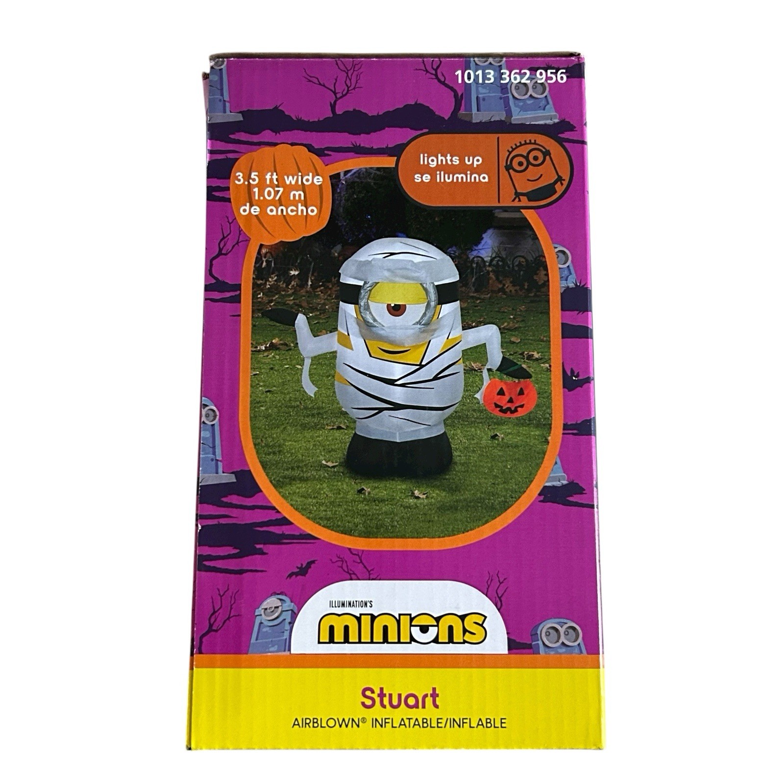 Minions Halloween Inflatable STUART DRESSED AS MUMMY Gemmy 3ft New Ships Quickly