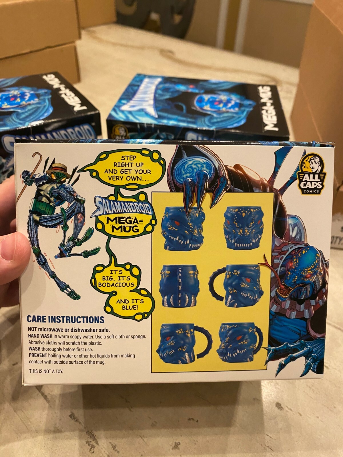 SALAMANDROID MEGA-MUG! 16 oz! eBay exclusive! ALL CAPS COMICS!