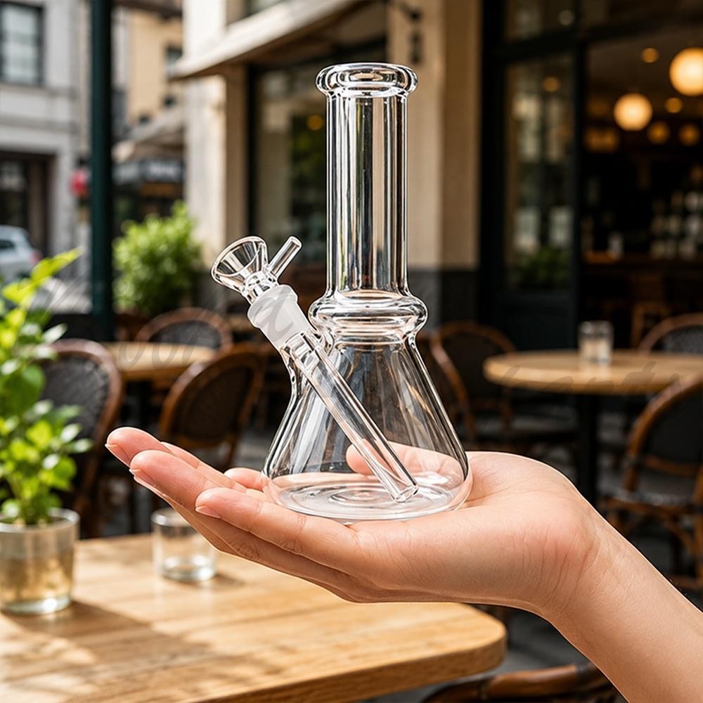 6″ Small Glass Bong Smoking Tobacco Water Pipe 14MM Glass Bowl