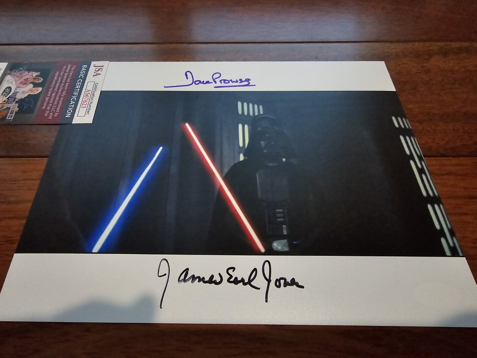 STAR WARS DAVE PROWSE JAMES EARL JONES SIGNED 8X10 PHOTO JSA COA JAMES SPENCE