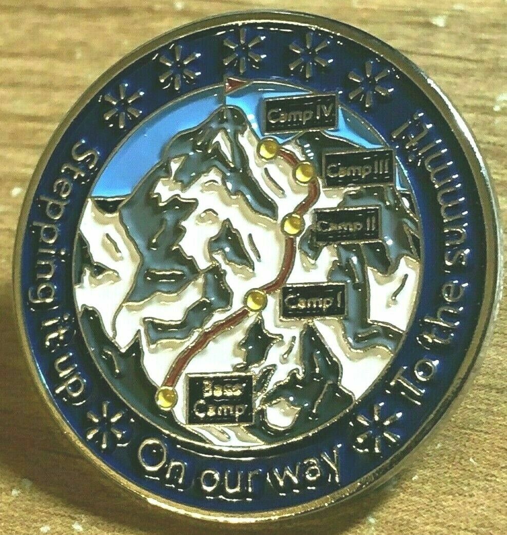 Rare Walmart Lapel Pin Summit Camp I II III IV Mountain Spark Wal-Mart