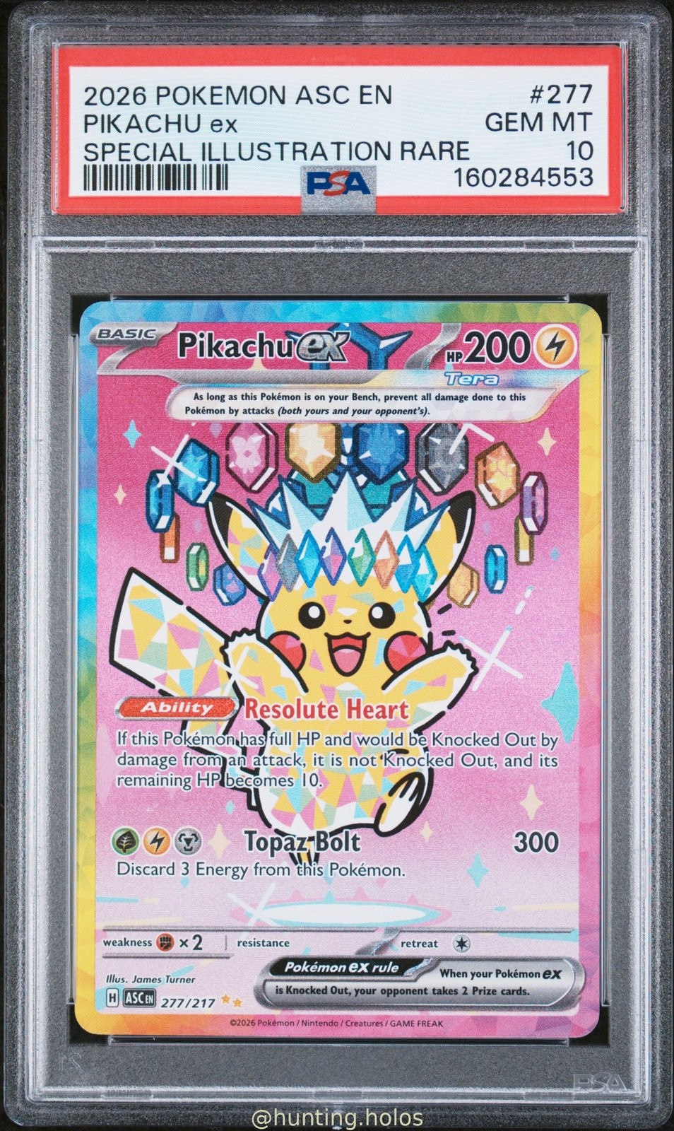 Pikachu EX 277 PSA 10 Ascended Heroes Alt Art Pokemon