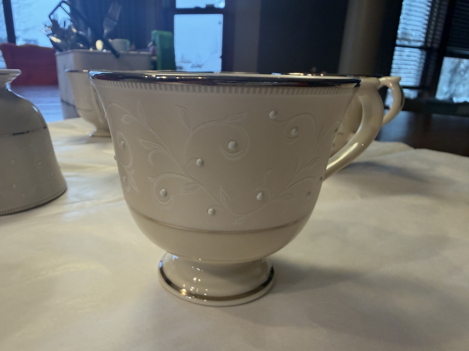 LENOX Pearl Innocense Tea Cups never used