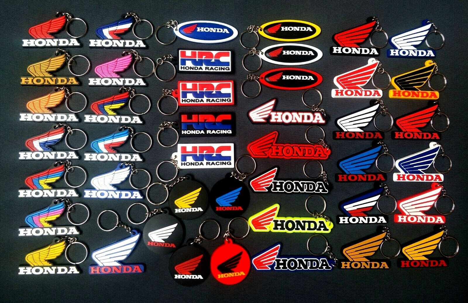 HONDA Keychain/Keyring Rubber Gift Motorcycle Collectables Wing Collection New