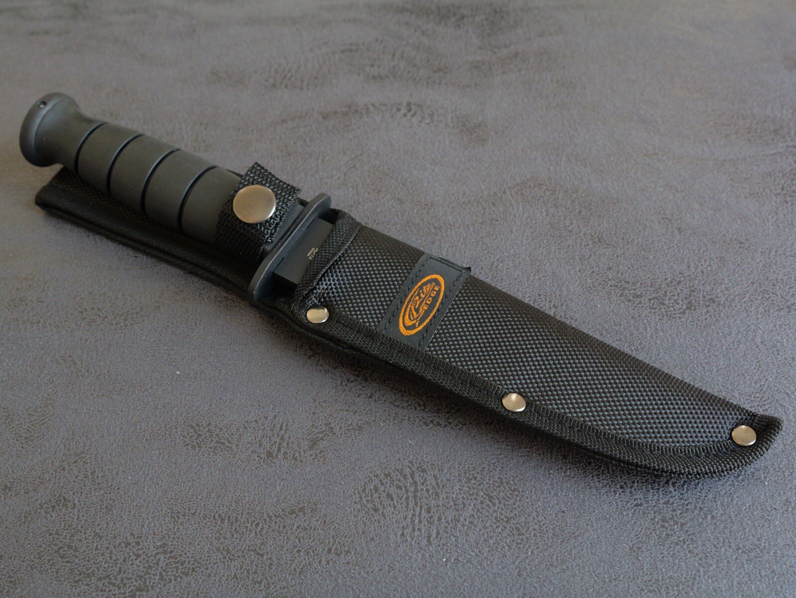 11” Black Stealth Fixed Blade Combat Knife Kbar Style Conceal Carry Matte Blade