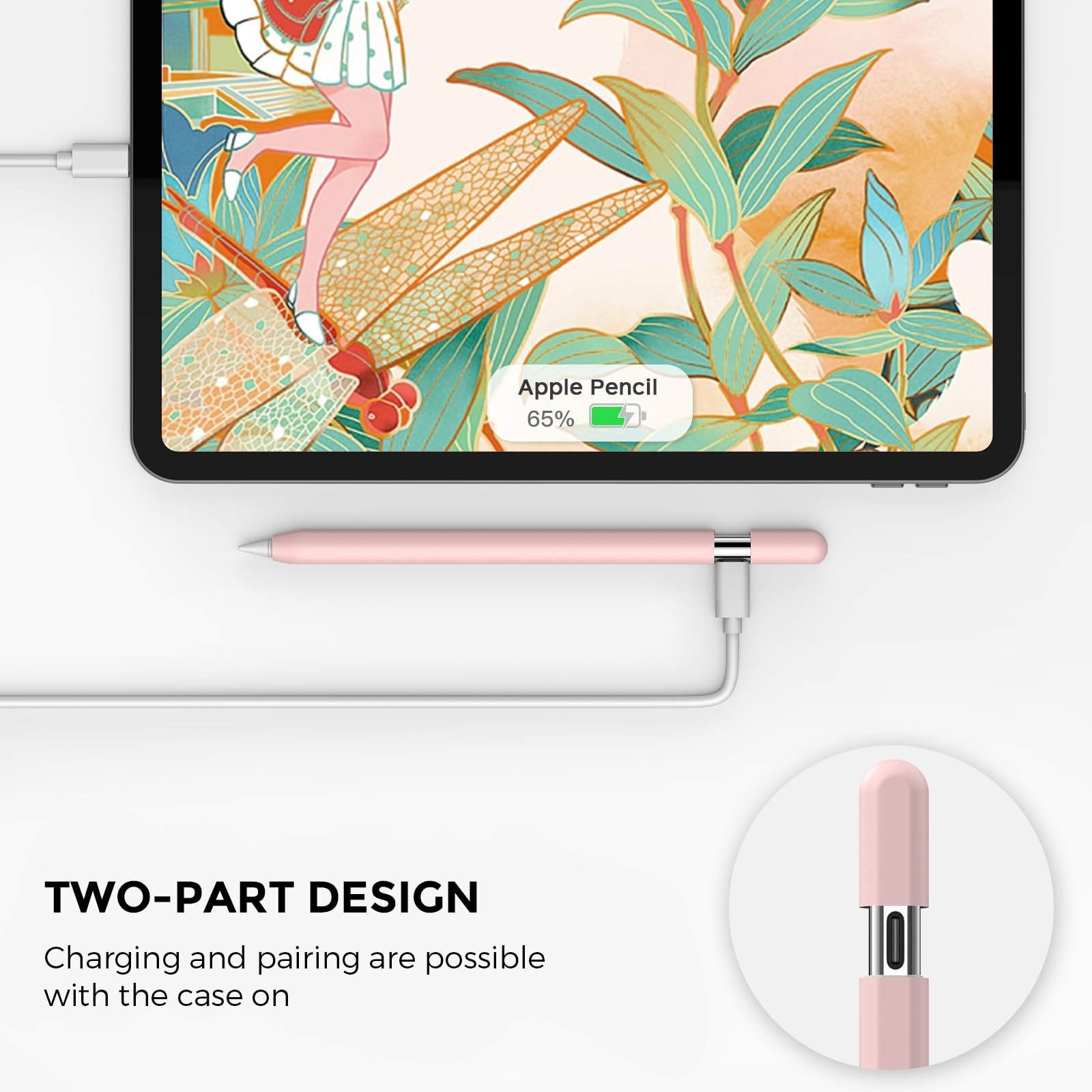 AhaStyle Silicone Case for Apple Pencil (USB-C) 2023 Ultra Thin Protective Co…