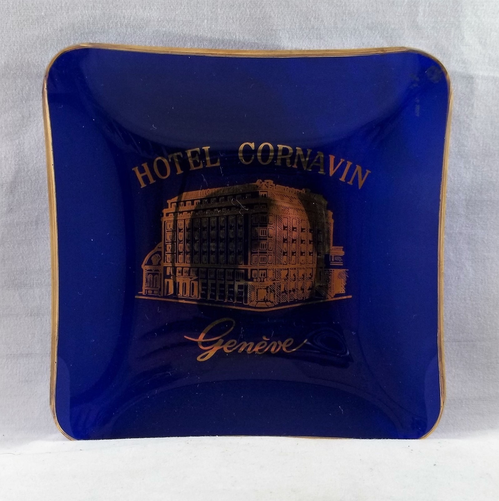 Hotel Cornavin Geneve Vintage Ash Tray 4 Star Switzerland Hotel