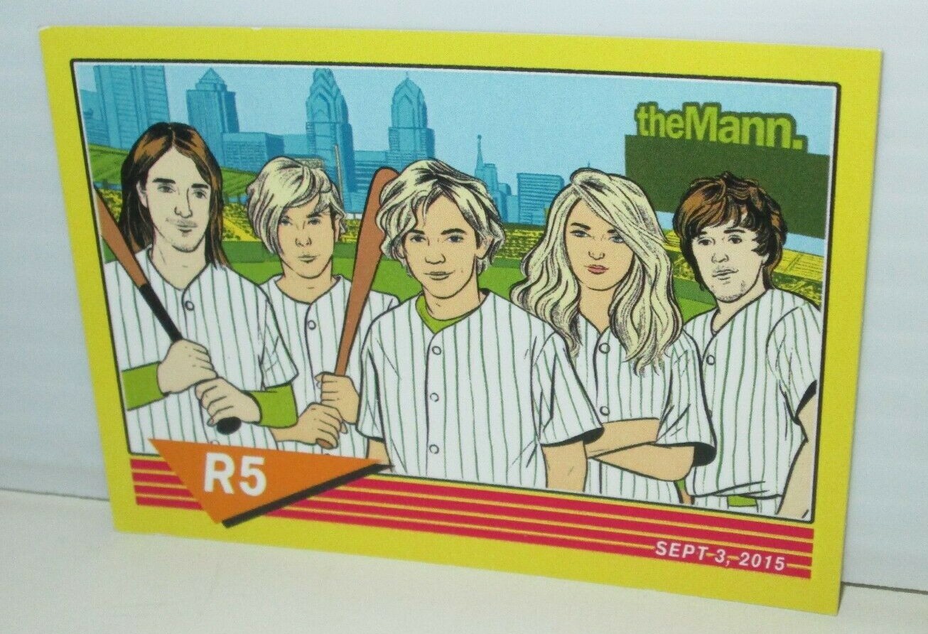 R5 RIKER ROSS ROCKY RYDELL RATLIFF ’15 TOUR MANN MUSIC CENTER PHILA TRADING CARD