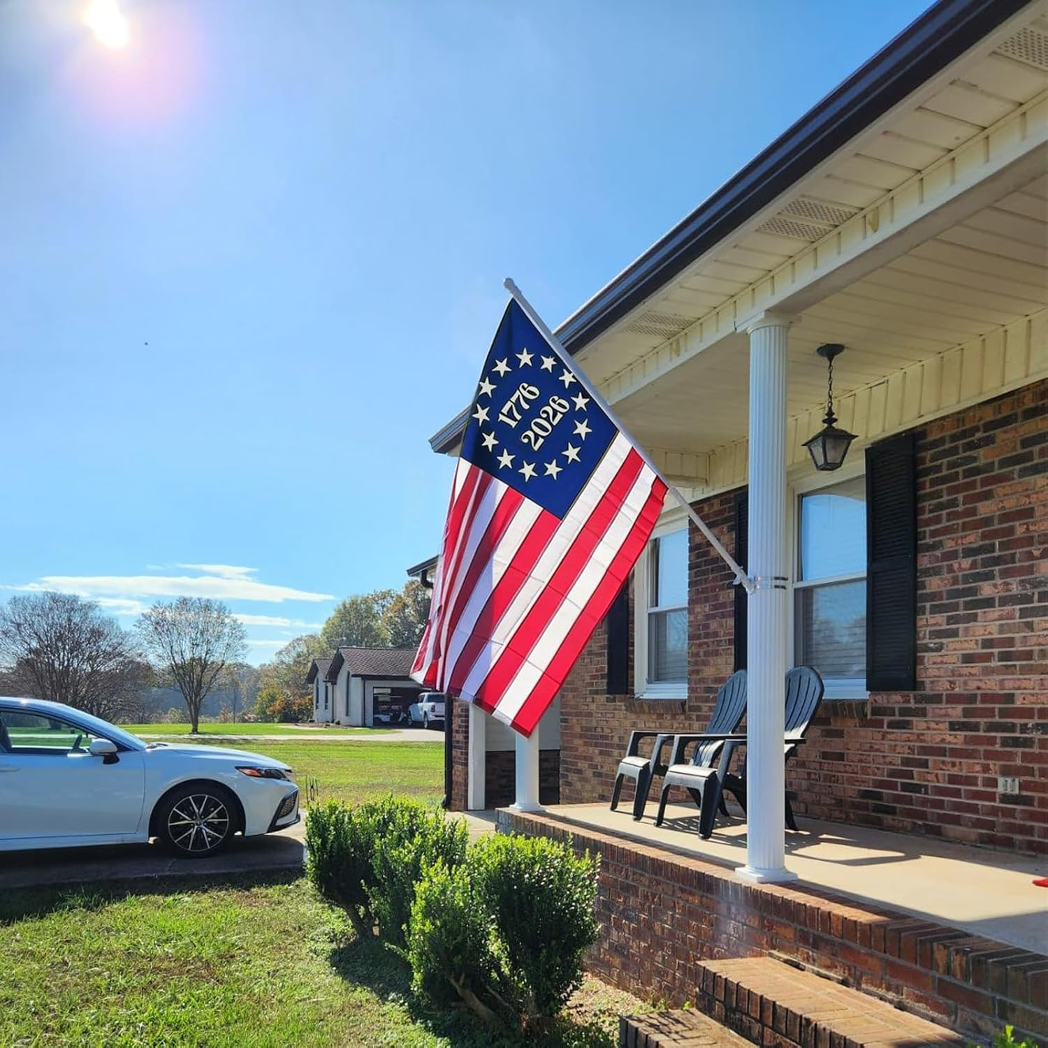 1776 2026 Bennington 250 Anniversary Betsy Ross Flag 3X5 Ft Outdoor Embroidered