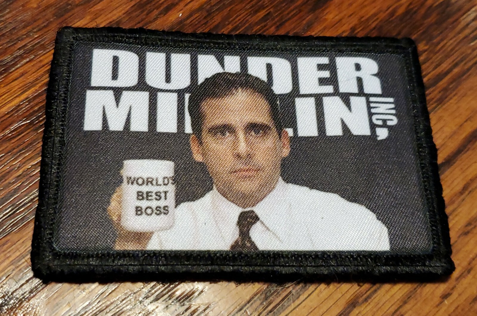 Never Half Ass Ron Swanson Morale Patch Funny Tactical Military USA Army