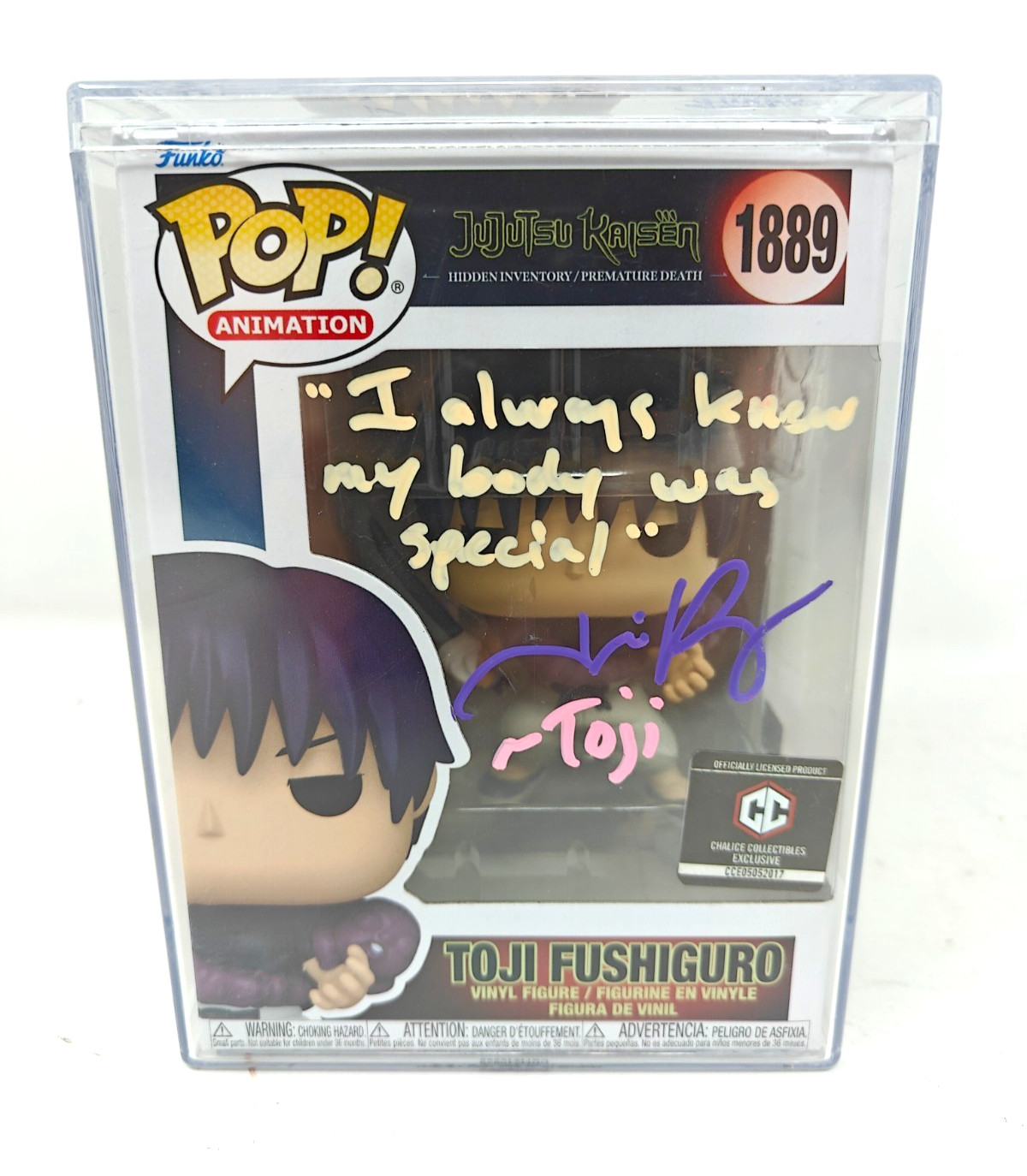 Funko Pop! Jujutsu Kaisen • Toji Fushiguro #1889 Nicolas Roye Signed MAS Witness