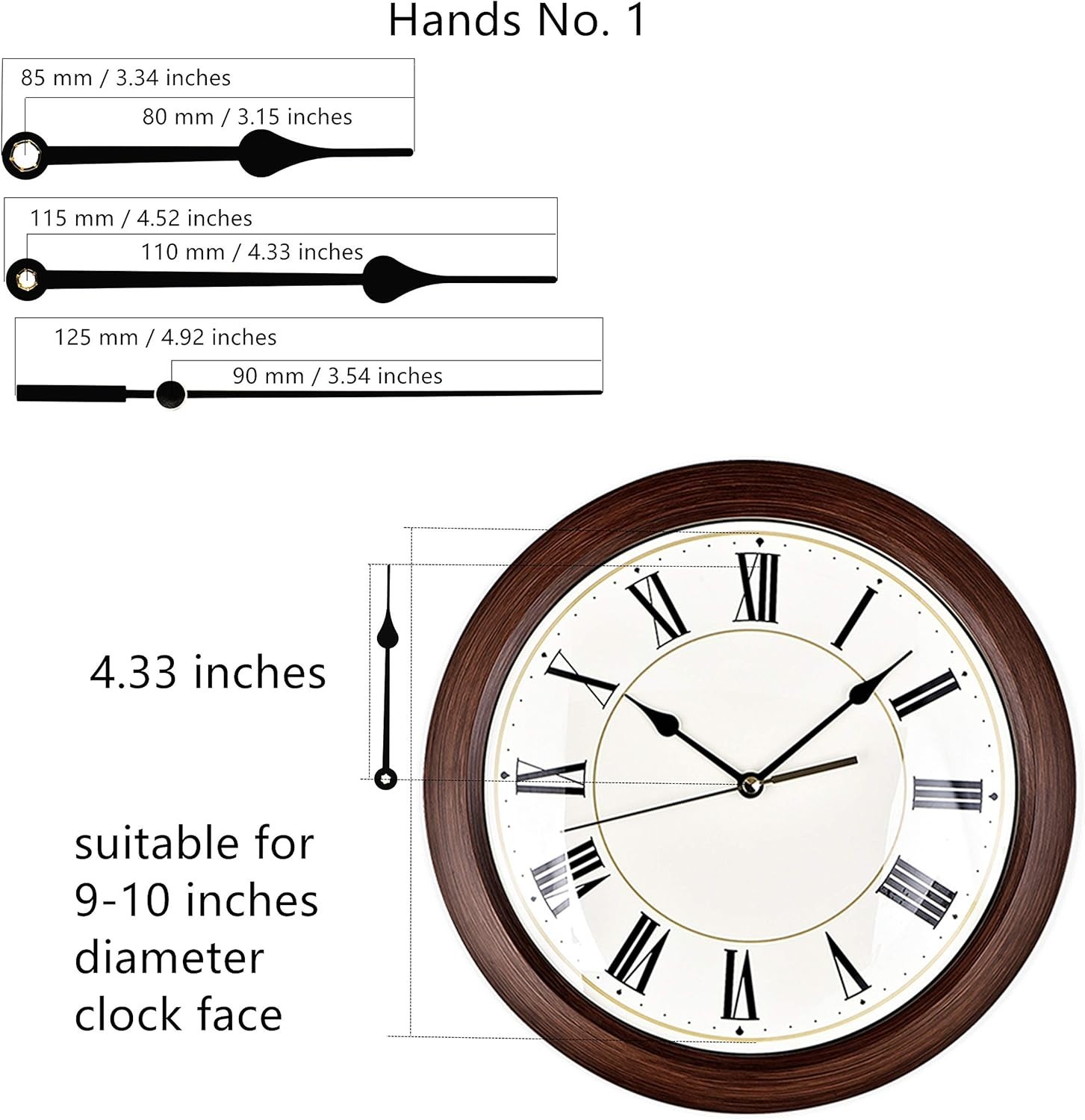 12888 Quartz Pendulum Clock Movement DIY Kit – Elegant Clock Hands Included