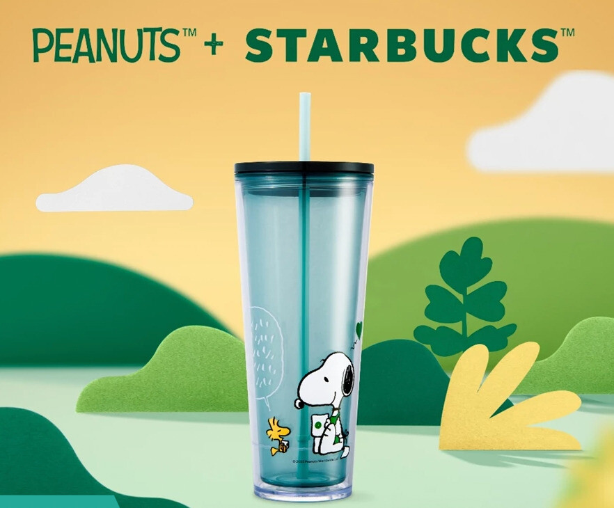 2025 Limited Edition Starbucks Insulated Mug Peanuts Joe Kind Snoopy Love 24 oz.
