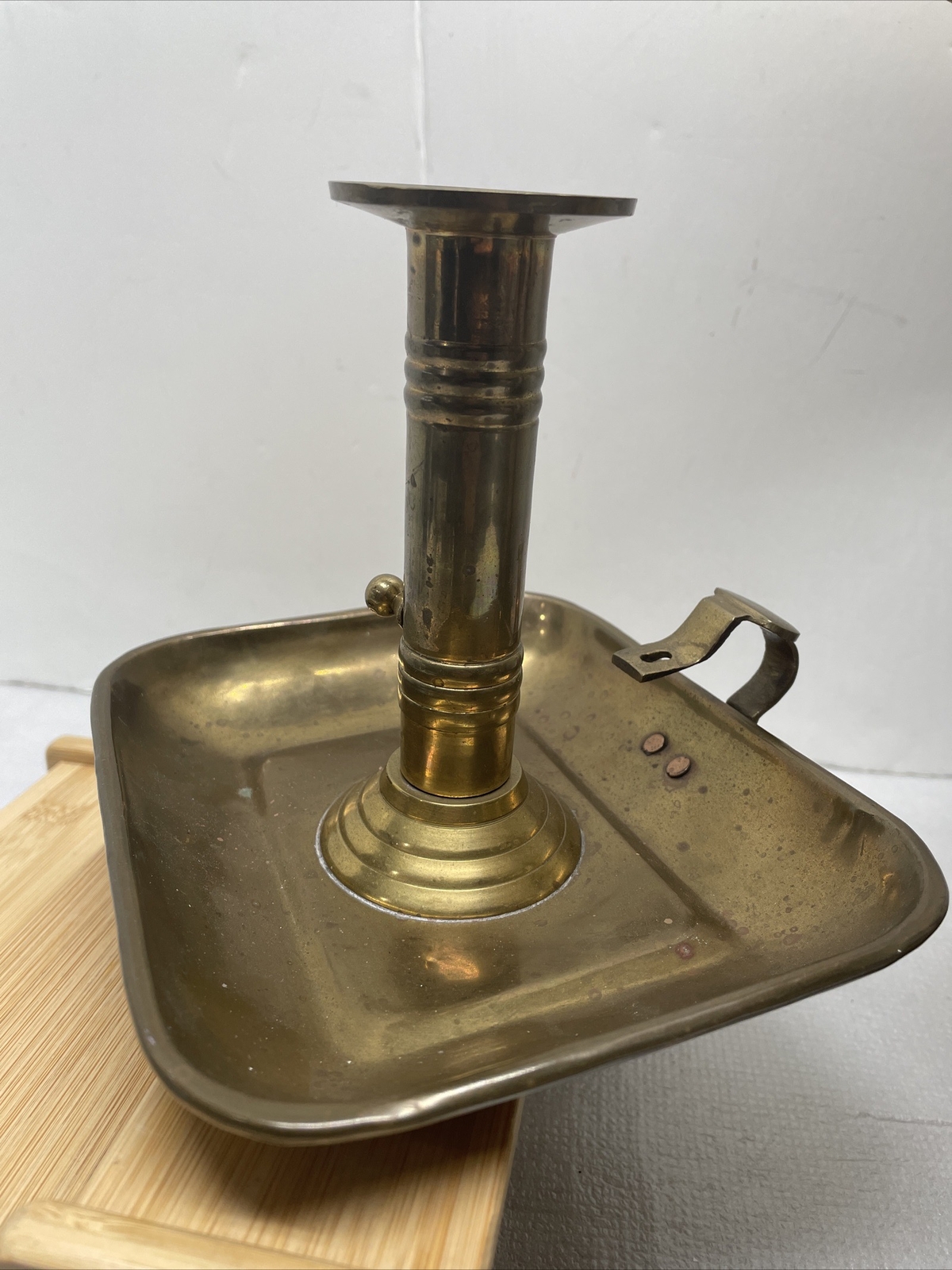 Vintage Decorative Crafts Inc Solid Brass Hand Crafted Candle Holder Taper 5.5″T