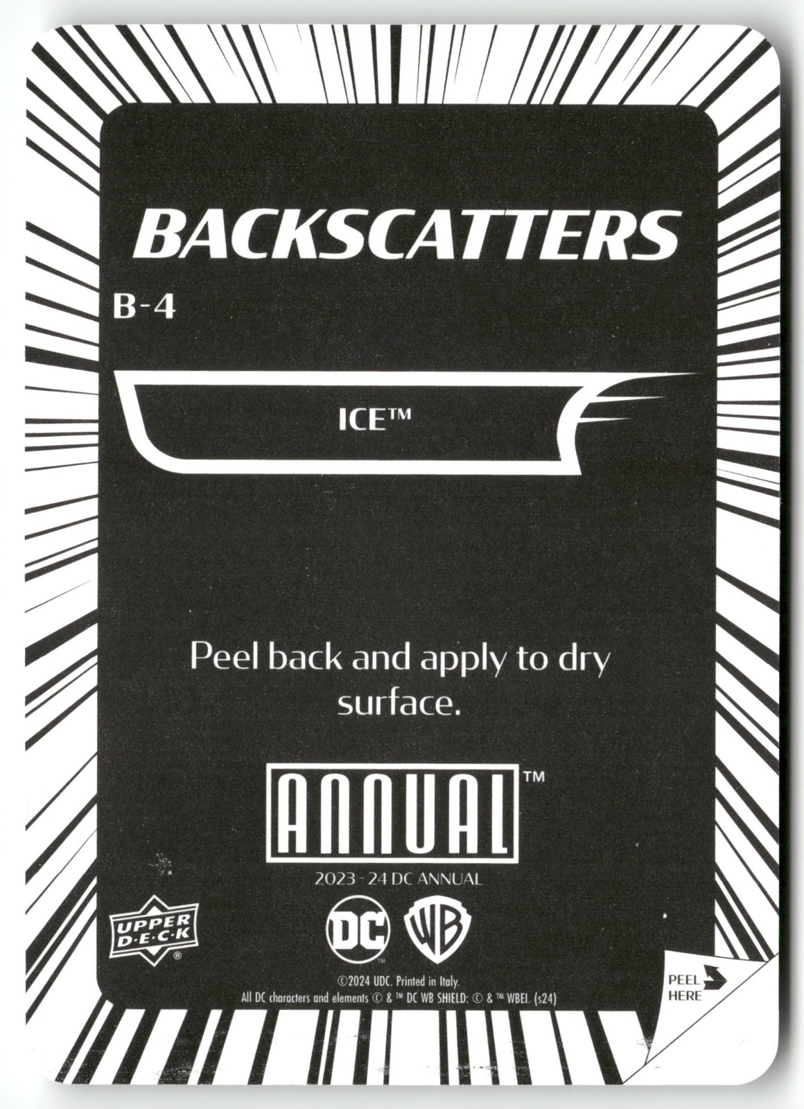 2023-24 Upper Deck DC Annual Backscatters Ice #B-4