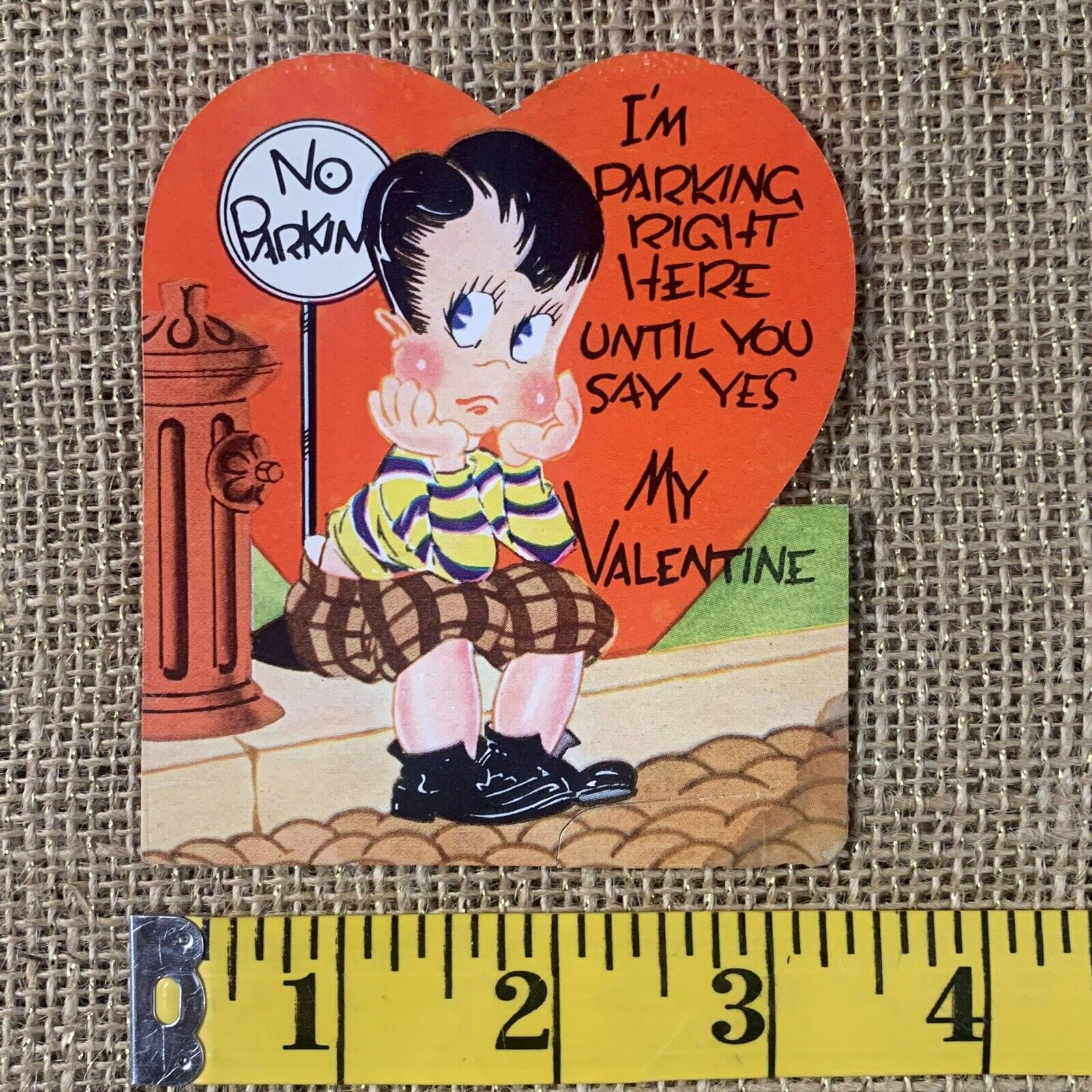 I’m Parking Right Here Until You Say Yes Boy No Parking Valentine Card Vintage
