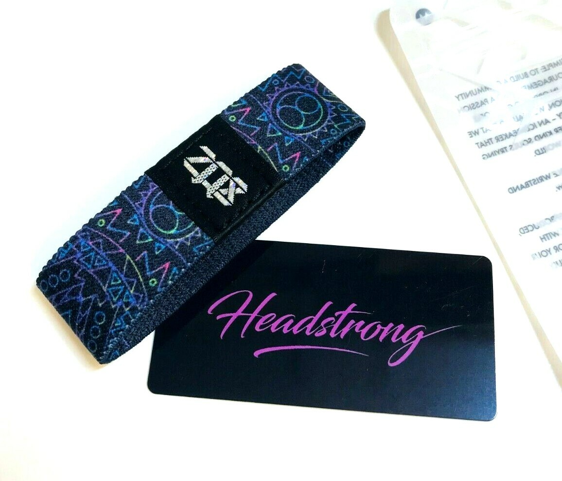 ZOX **HEADSTRONG** Silver Strap medium NIP Wristband w/Card RETRO 10
