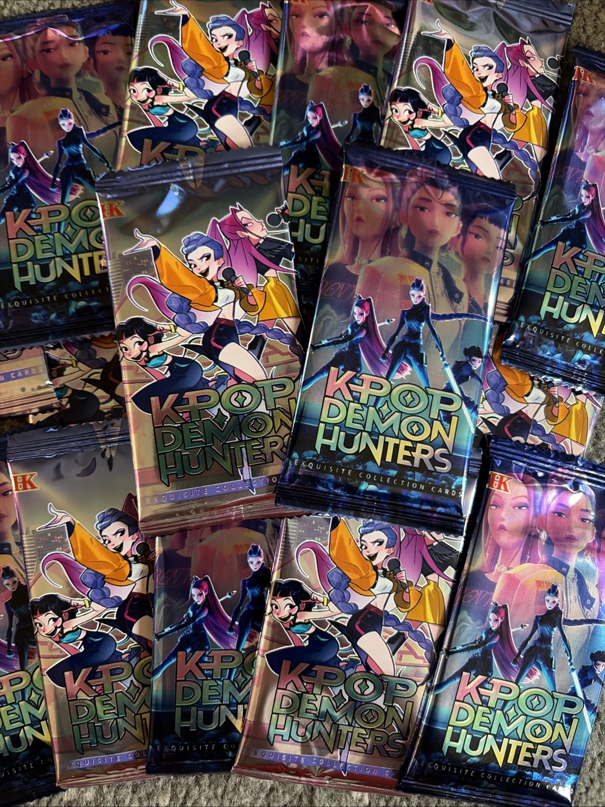 10 PACK LOT Kpop Demon Hunter Trading Cards Sealed Booster 5 Cards Per K Pop