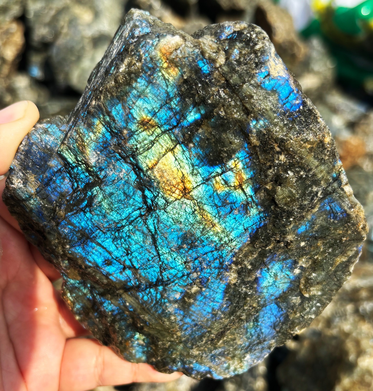 20kg Raw Natural Rainbow Blue Golden Labradorite Rough Reiki Stone Healing