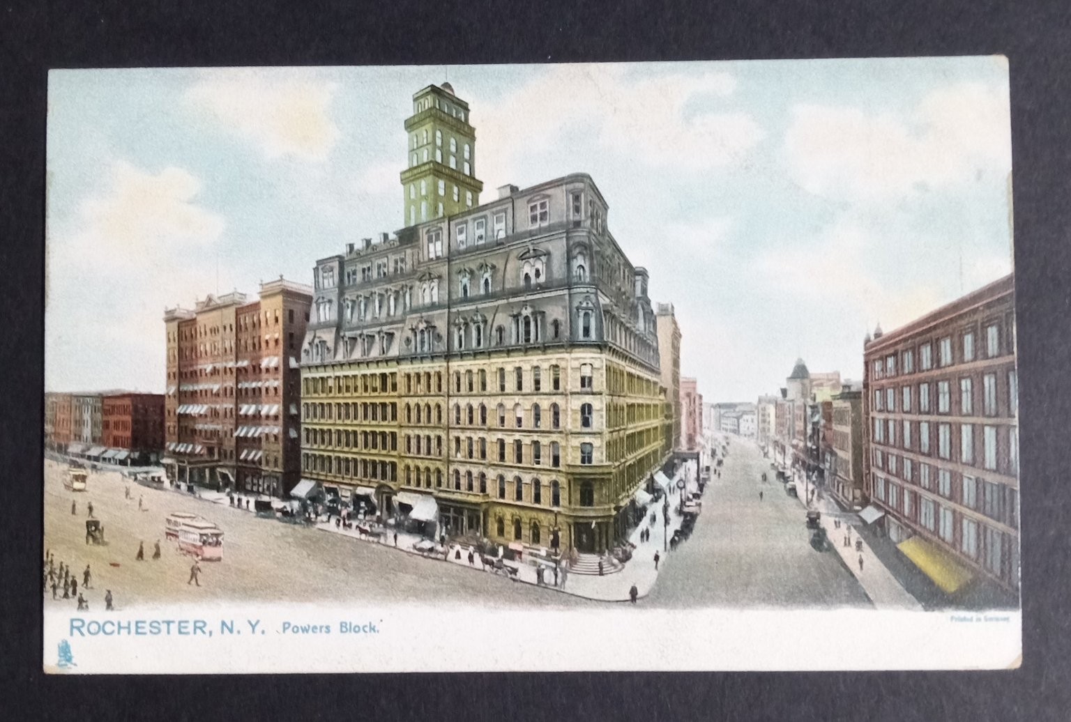 Powers Block Rochester NY Raphael Tuck & Sons Postcard 1900s Undivided Back