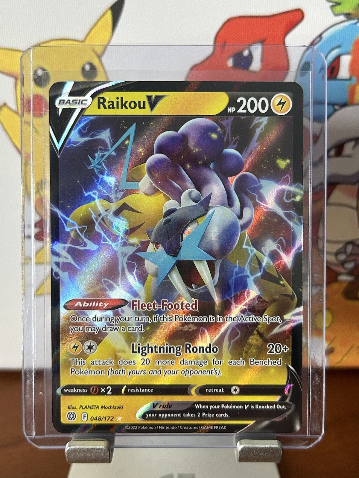 🔹 Raikou V 048/172 Full Art Ultra Rare Card🔹Pokemon TCG Brilliant Stars