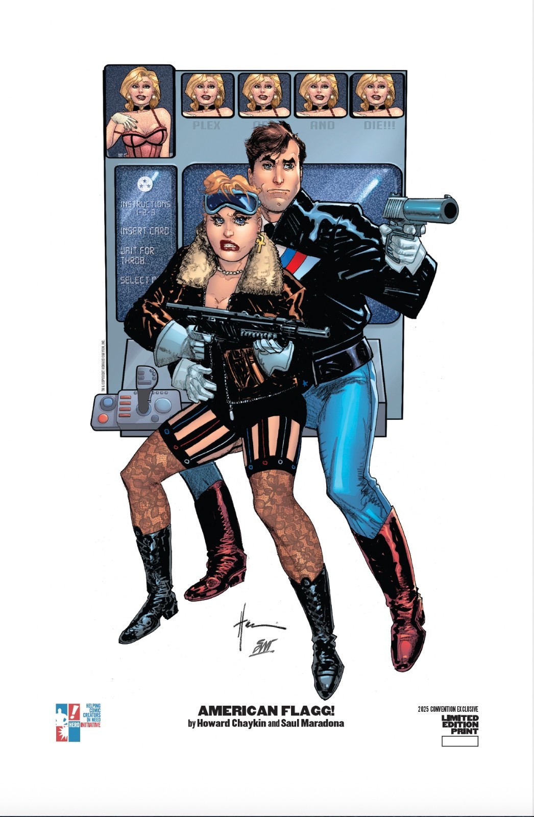 HOWARD CHAYKIN signed AMERICAN FLAGG! print, limited to 200!