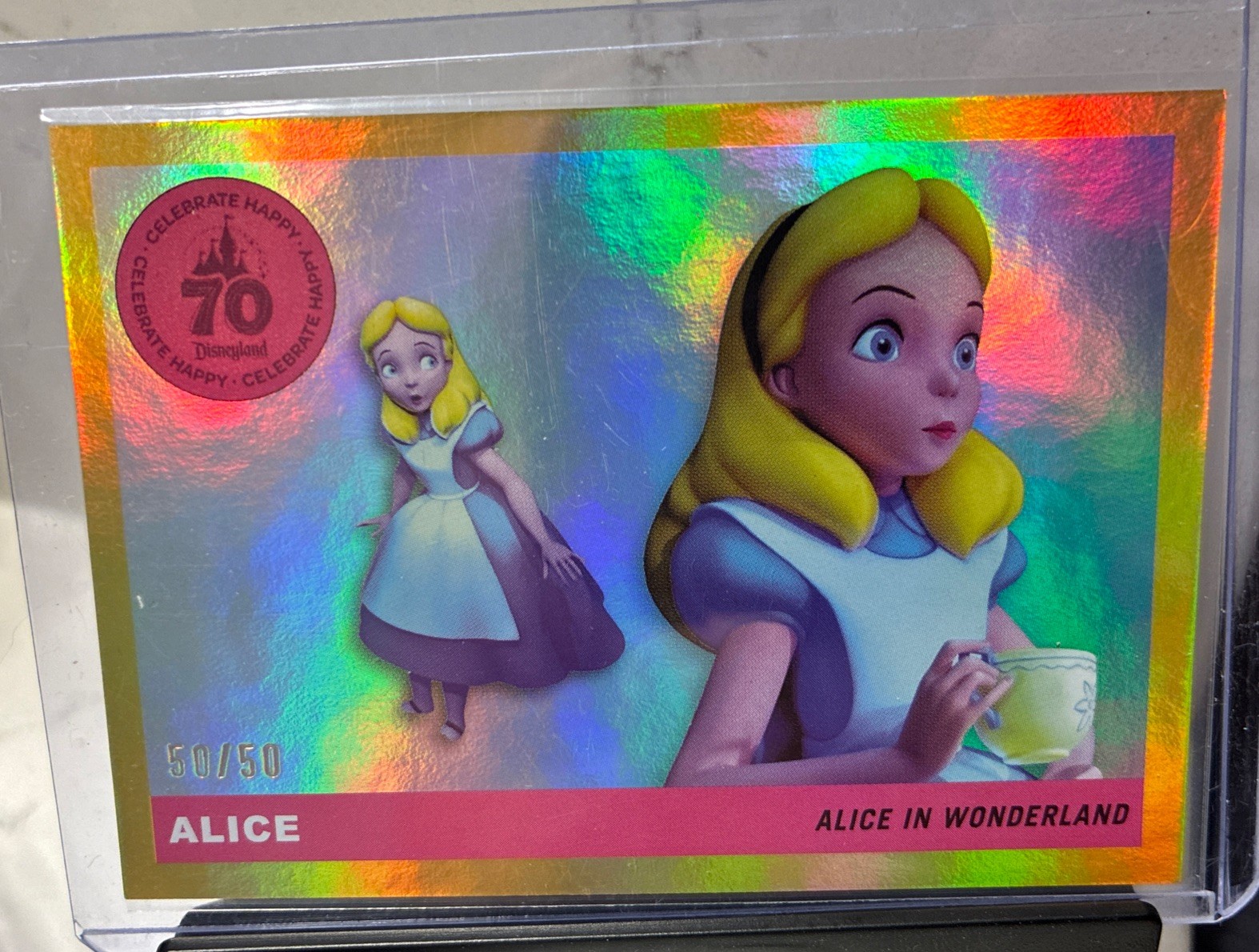 2025 TOPPS DISNEYLAND 70TH ALICE 1955 ICONS GOLD Book End 50/50 #T55-25