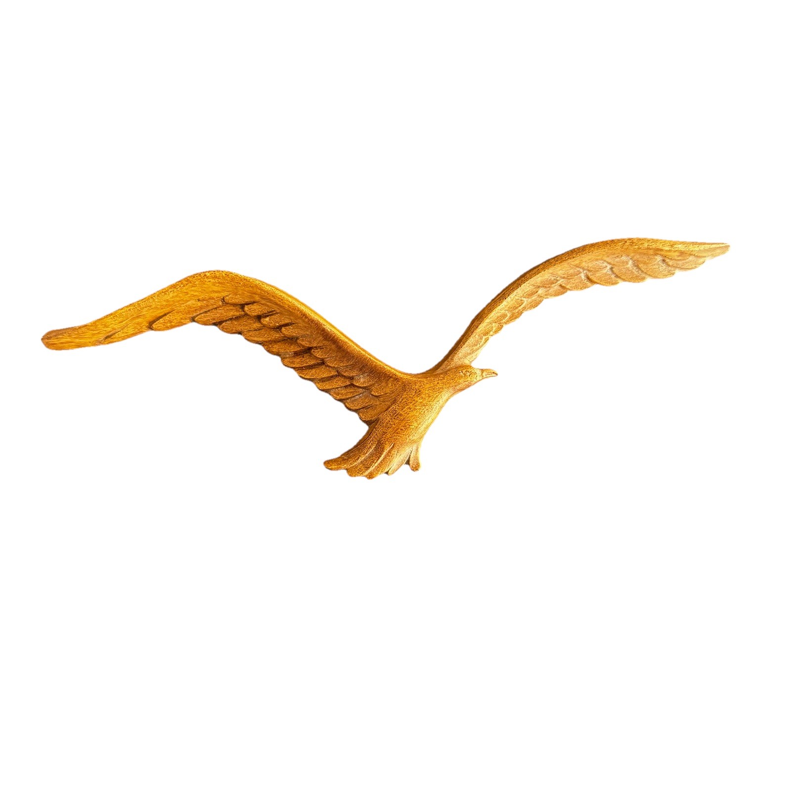 Vintage Homco Plastic Faux Wood Flying Seagull Wall Decor 9.34″ USA Made