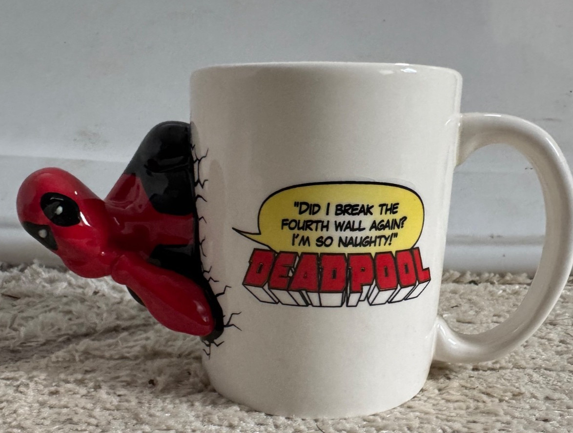 Rare. DEADPOOL Did I break the fourth wall again? Marvel Coffee Mug. Never used