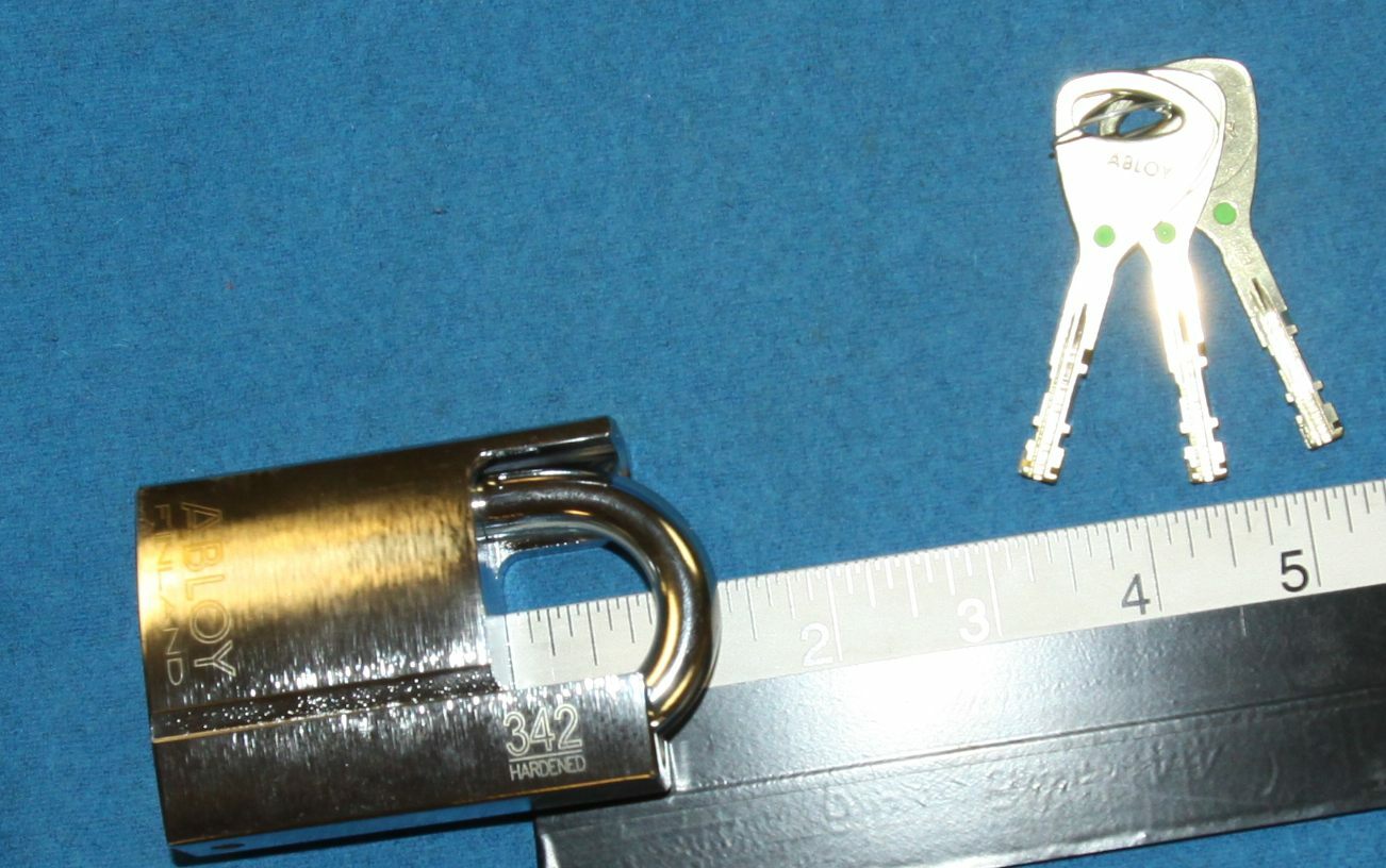 Abloy 342 model padlock with 3 working keys – high security padlock – New