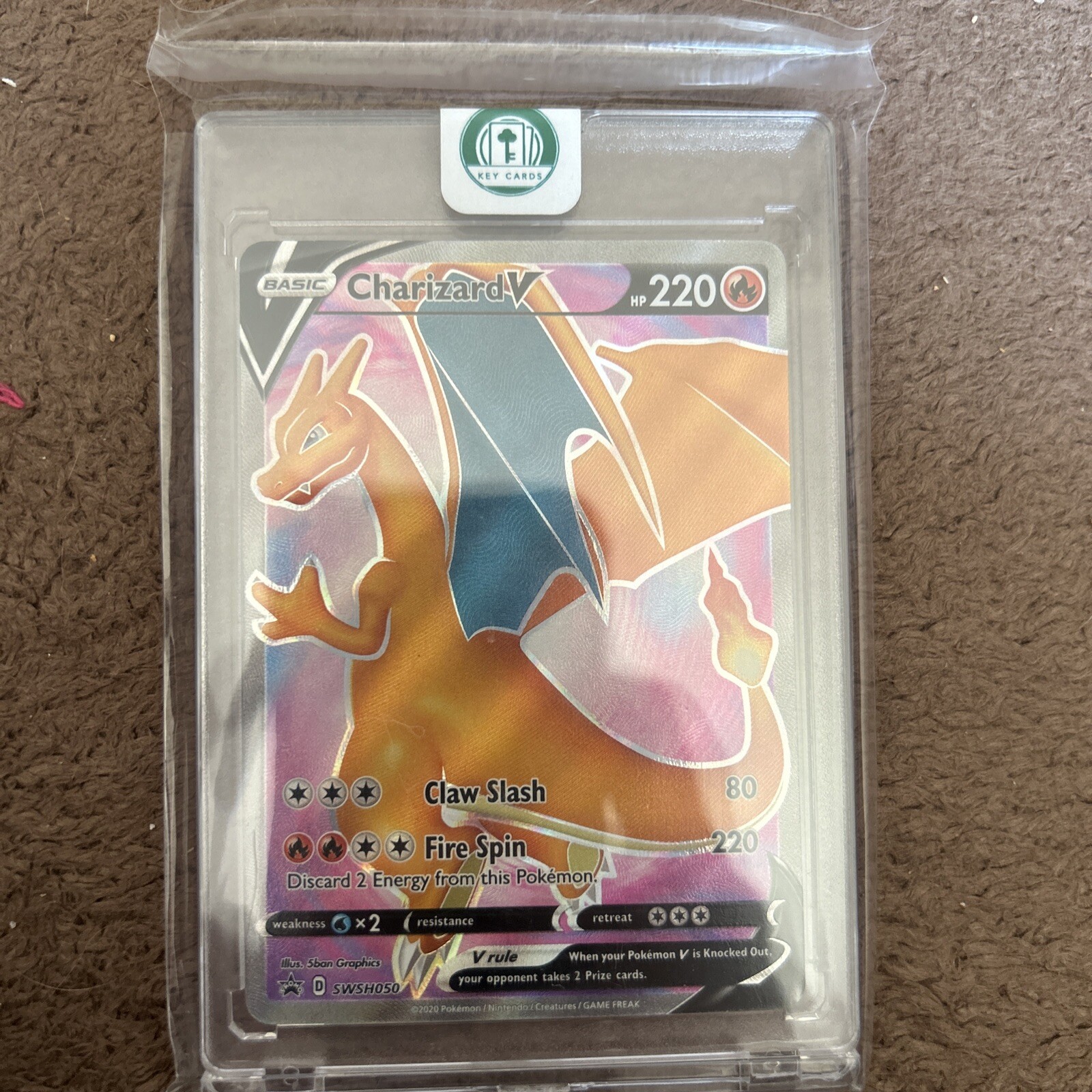 Charizard V – SWSH050 – Ultra Black Star Promo Holo – Pokemon