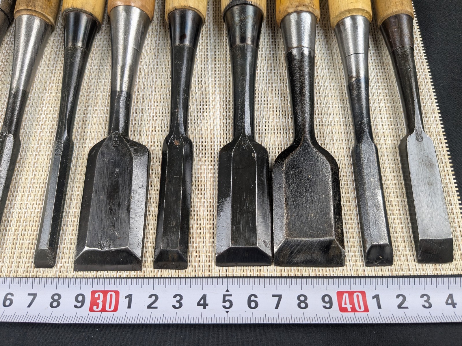 Japanese Chisel Nomi Carpenter Tool Set of 29 Hand Tool wood working