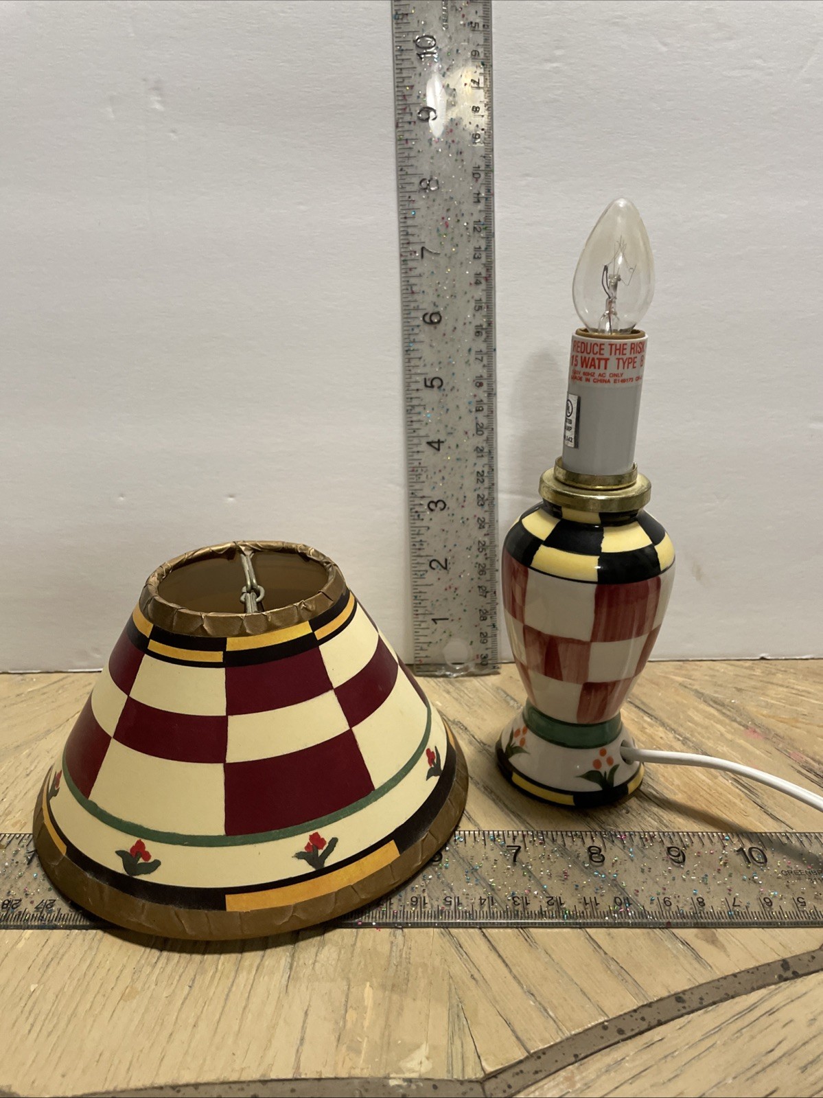 Mini Table Lamp With Shade That Clips On Bulb
